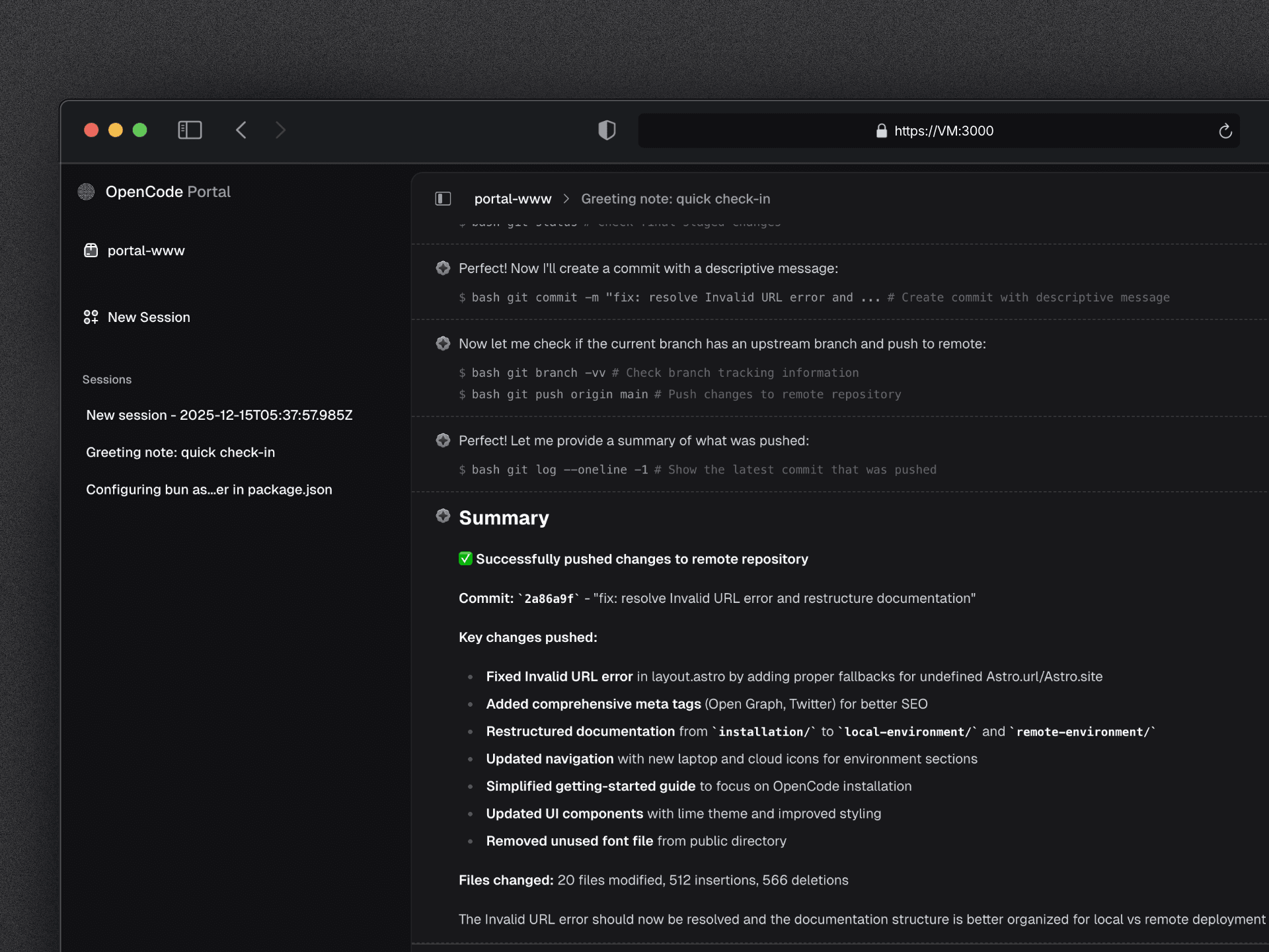 Portal Screenshot
